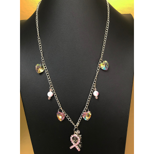 Never Give Up Breast Cancer Awareness Necklace