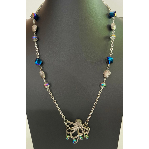 Octopus Rainbow Crystal Necklace