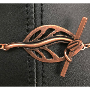 Rose Gold, Pink Opal and Fossil Necklace - Image 3