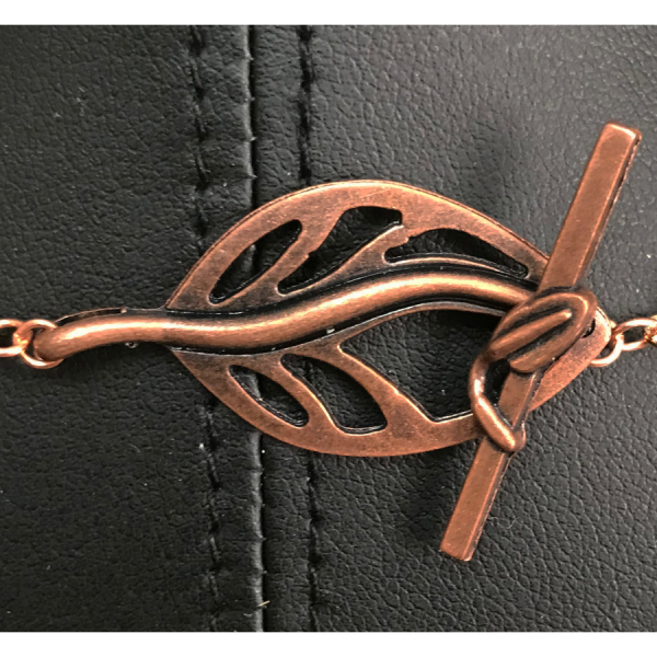 Rose Gold, Pink Opal and Fossil Necklace - Image 3