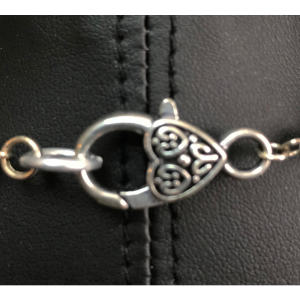 Sterling Silver, Amber Turtle and Wooden Beads Necklace - Image 2