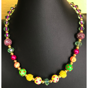 The Mad Hatter’s Pink and Green Necklace
