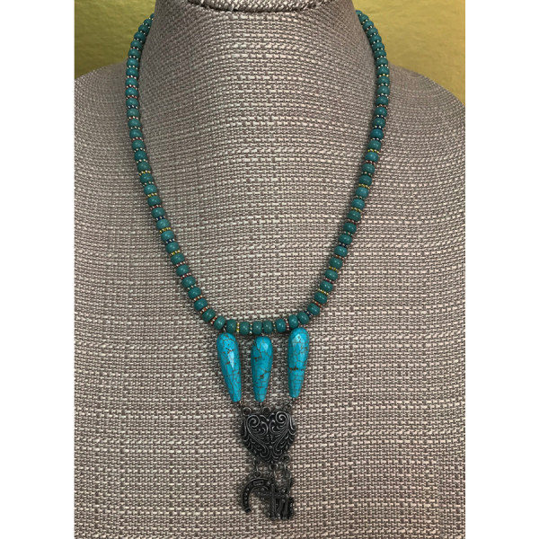 Turquoise Cowgirl’s Heart Necklace