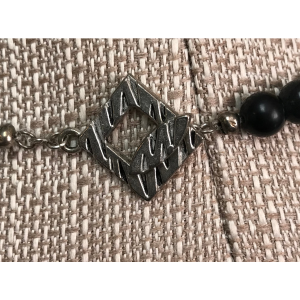 Zebra and Obsidian Necklace - Image 2
